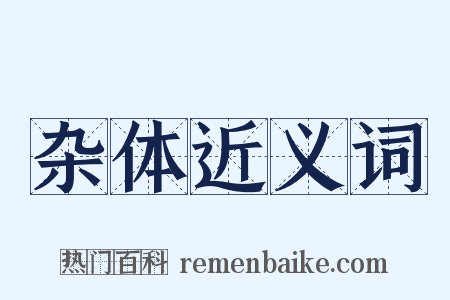 杂体近义词是什么意思的图片